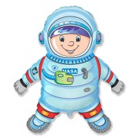 Шар (40''/102 см) Фигура, Космонавт, Голубой