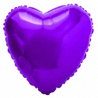 Шар (18''/46 см) Сердце, Фиолетовый