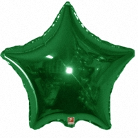 Шар (18''/46 см) Звезда, Зеленый