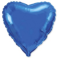 Шарик 18" сердце металлик Blue