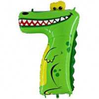 Шар (36''/88см) Цифра, 7, Крокодил